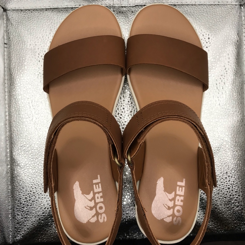 Sorel Women's Brown Wedged Sandals